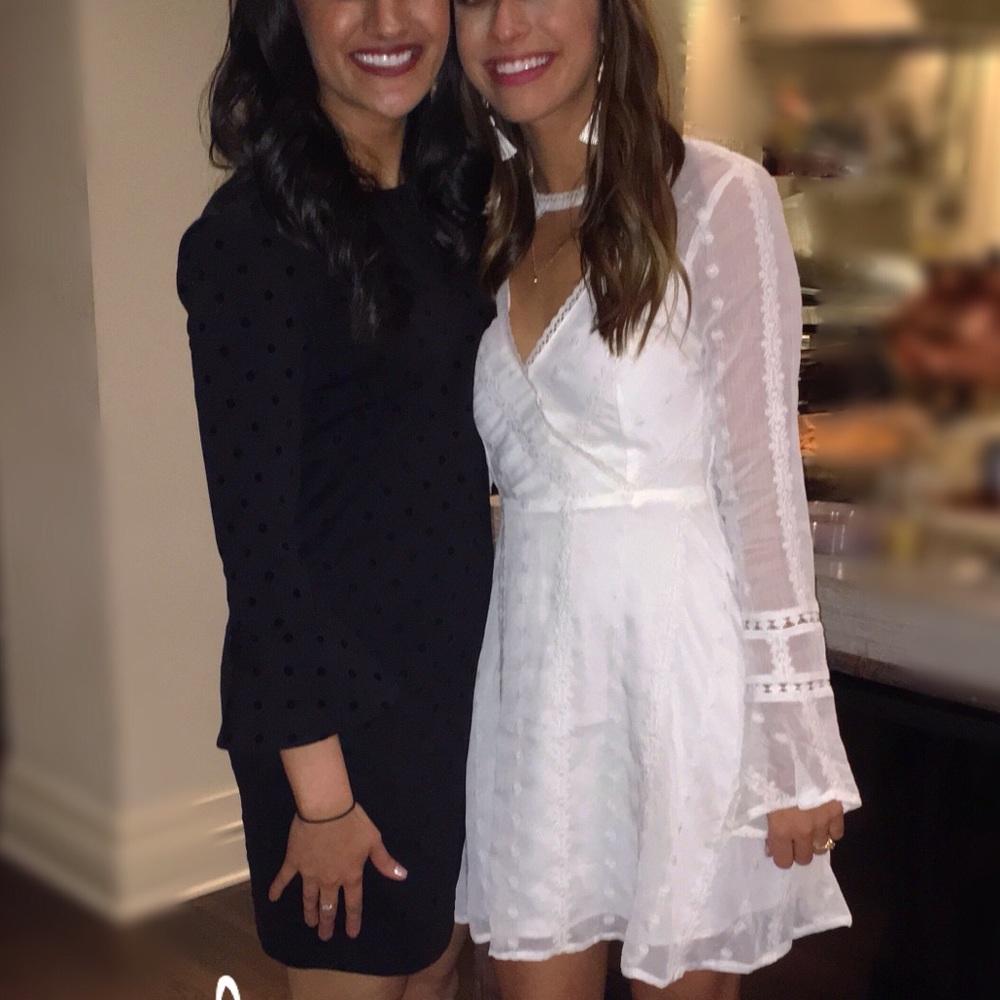 Gorgeous white long sleeve lace dress